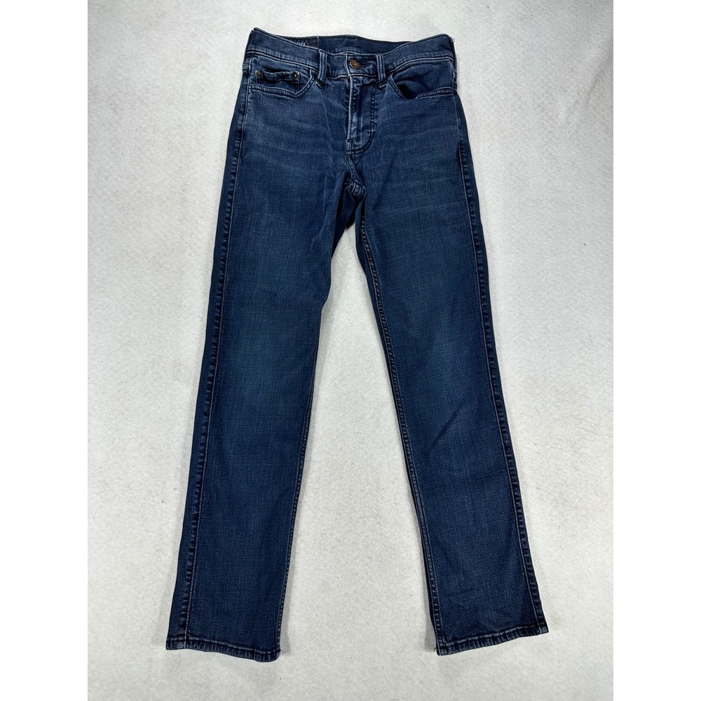 Hollister Slim Straight Jeans Mens 28x30 Dark Wash Blue Denim Stretch 5-Pocket